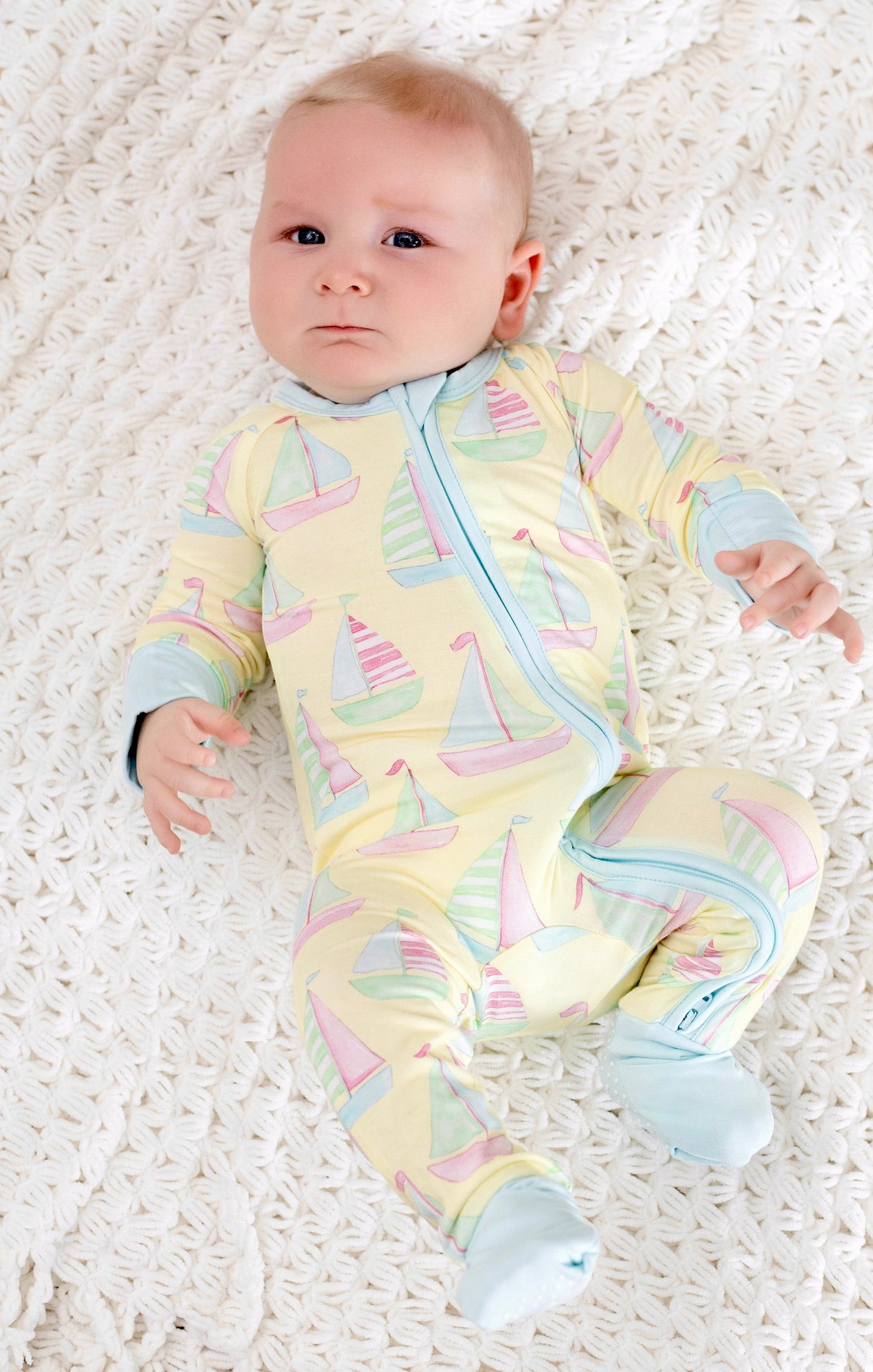 Sailboat Zipper Onesie