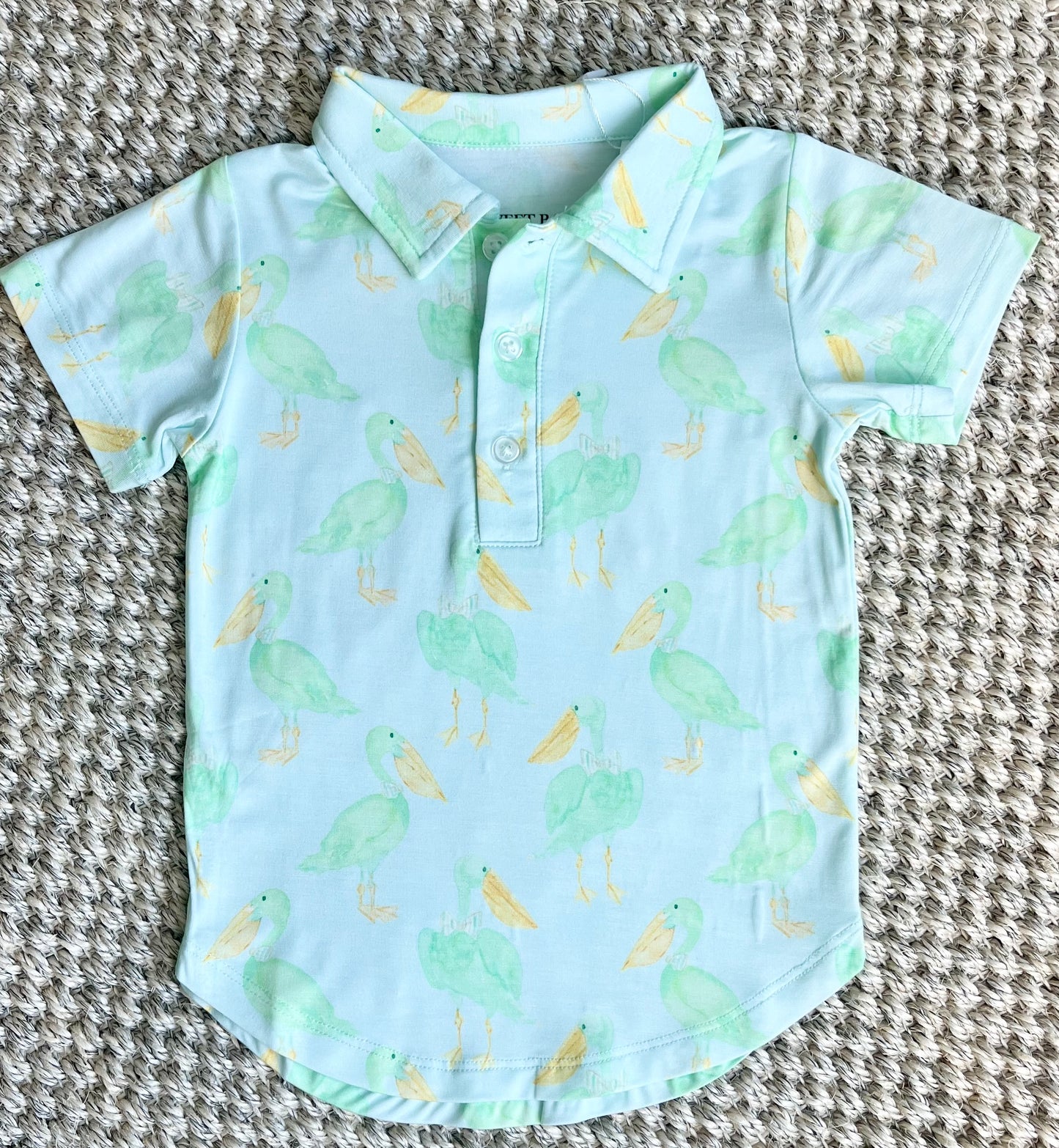 Mint Pelican Polo Shirt