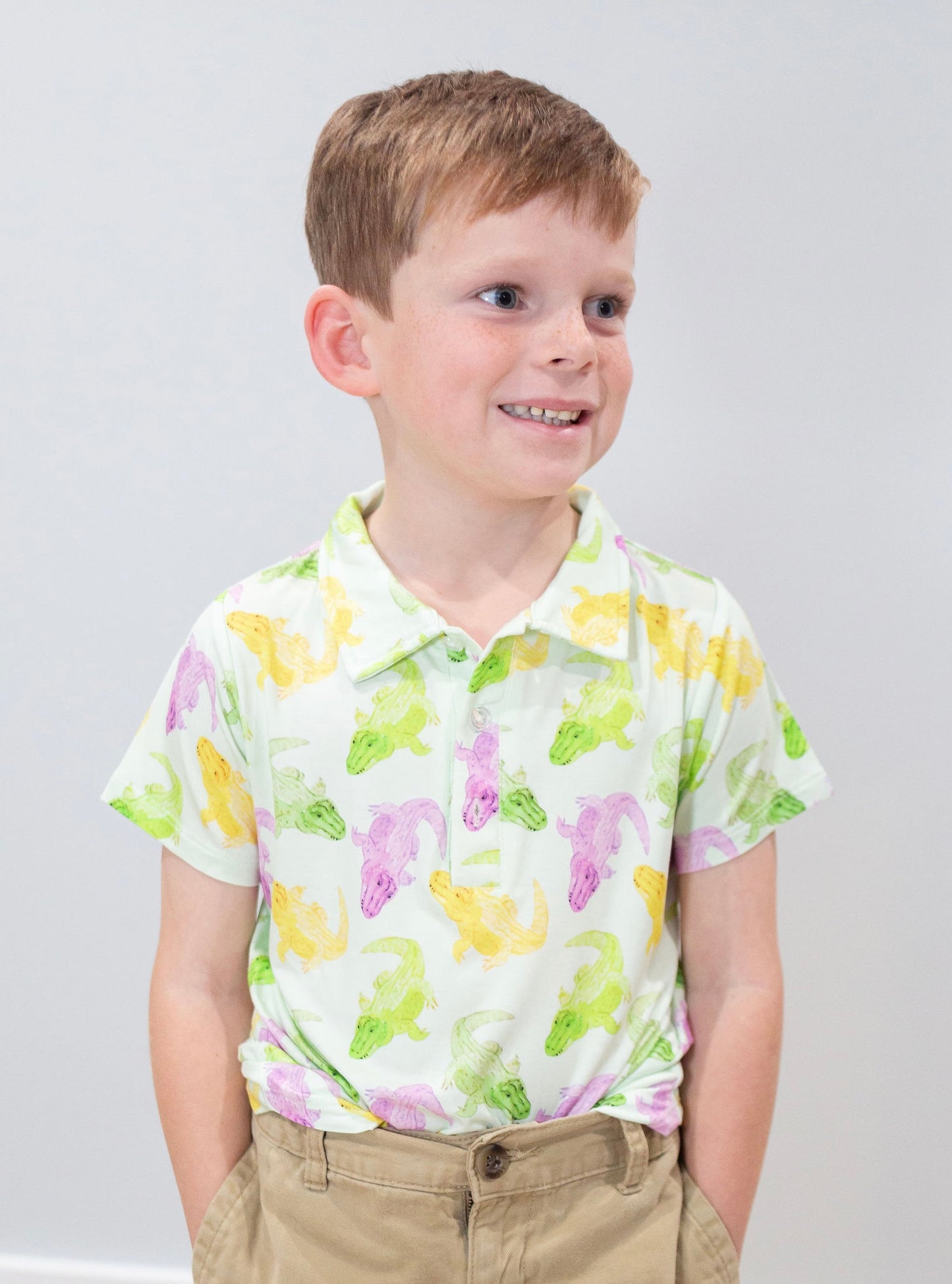 Mardi Gras Alligator Polo Shirt