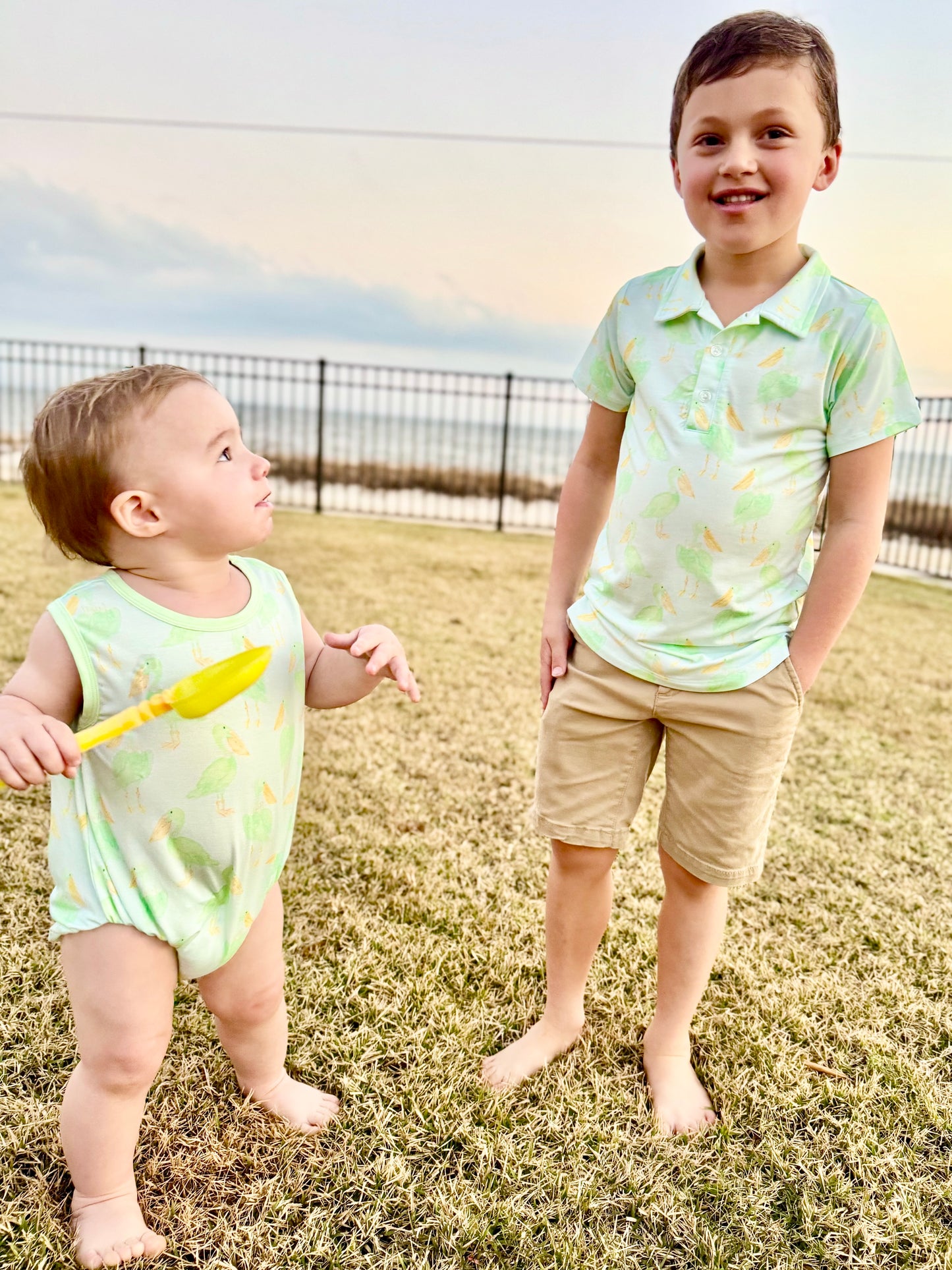 Mint Pelican Polo Shirt