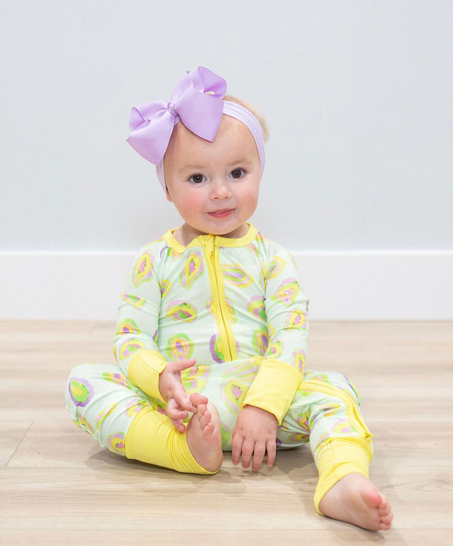 Mardi Gras Oyster Zipper Onesie