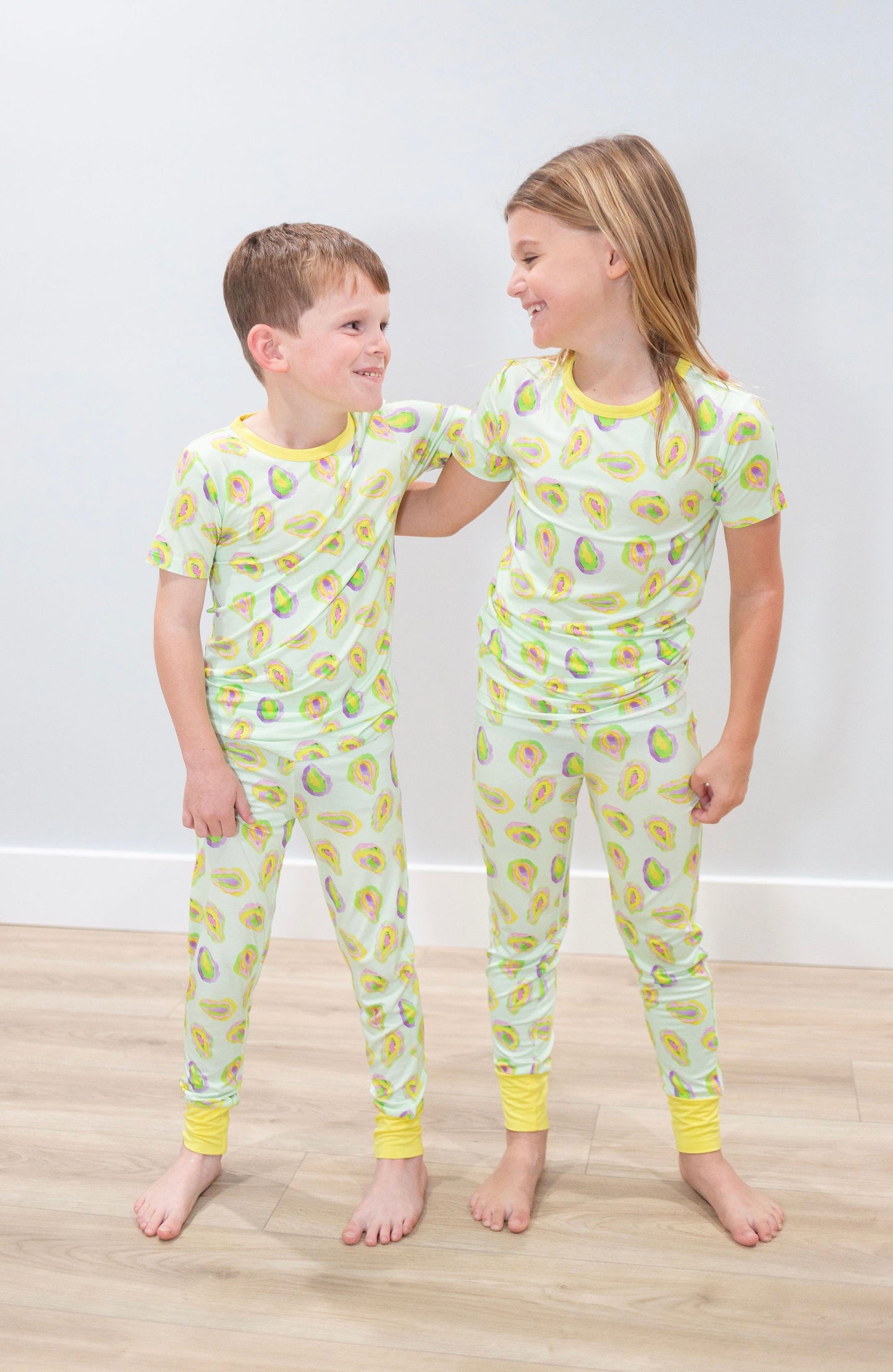 Mardi Gras Oyster Two Piece Pajama Pants Set
