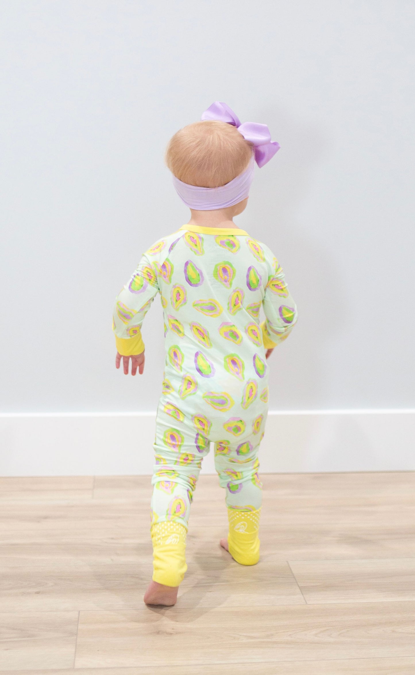 Mardi Gras Oyster Zipper Onesie