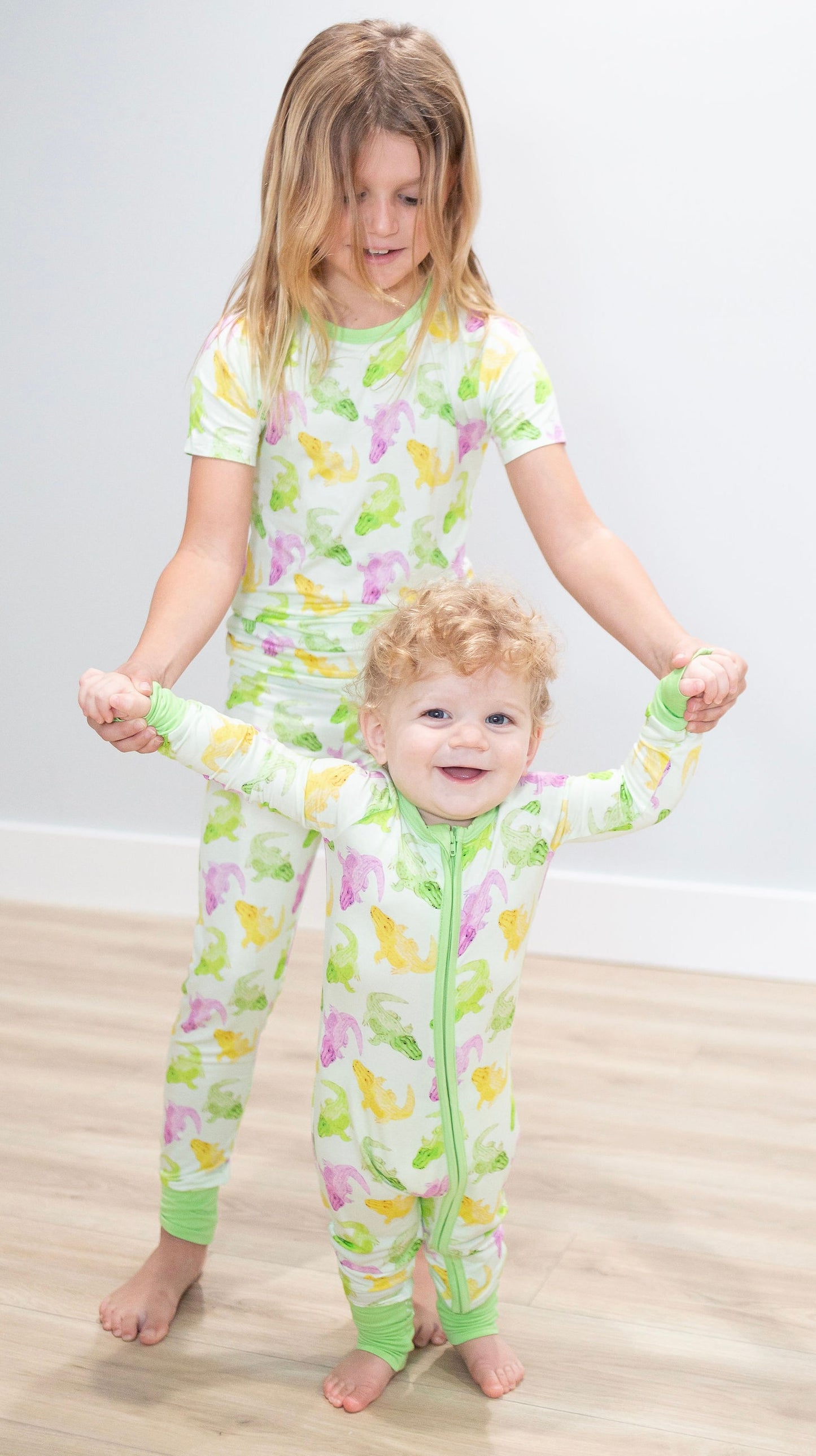 Mardi Gras Alligator Zipper Onesie
