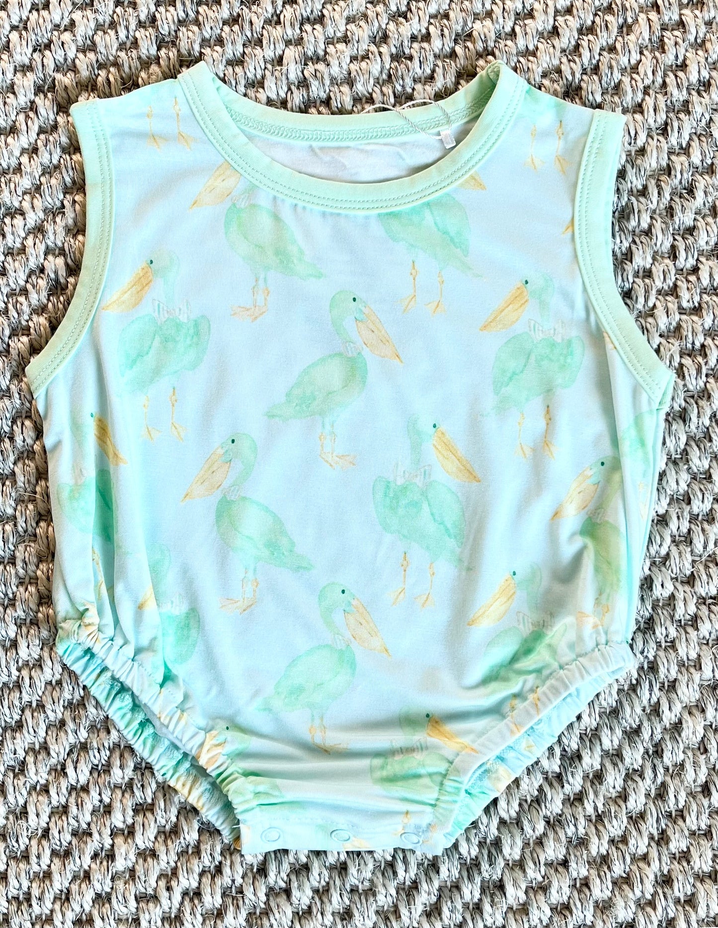 Mint Pelican Bubble Romper