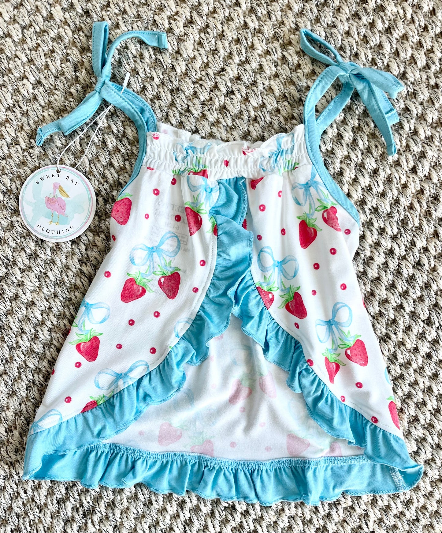 Strawberries and Bows Ruffled Swing Set