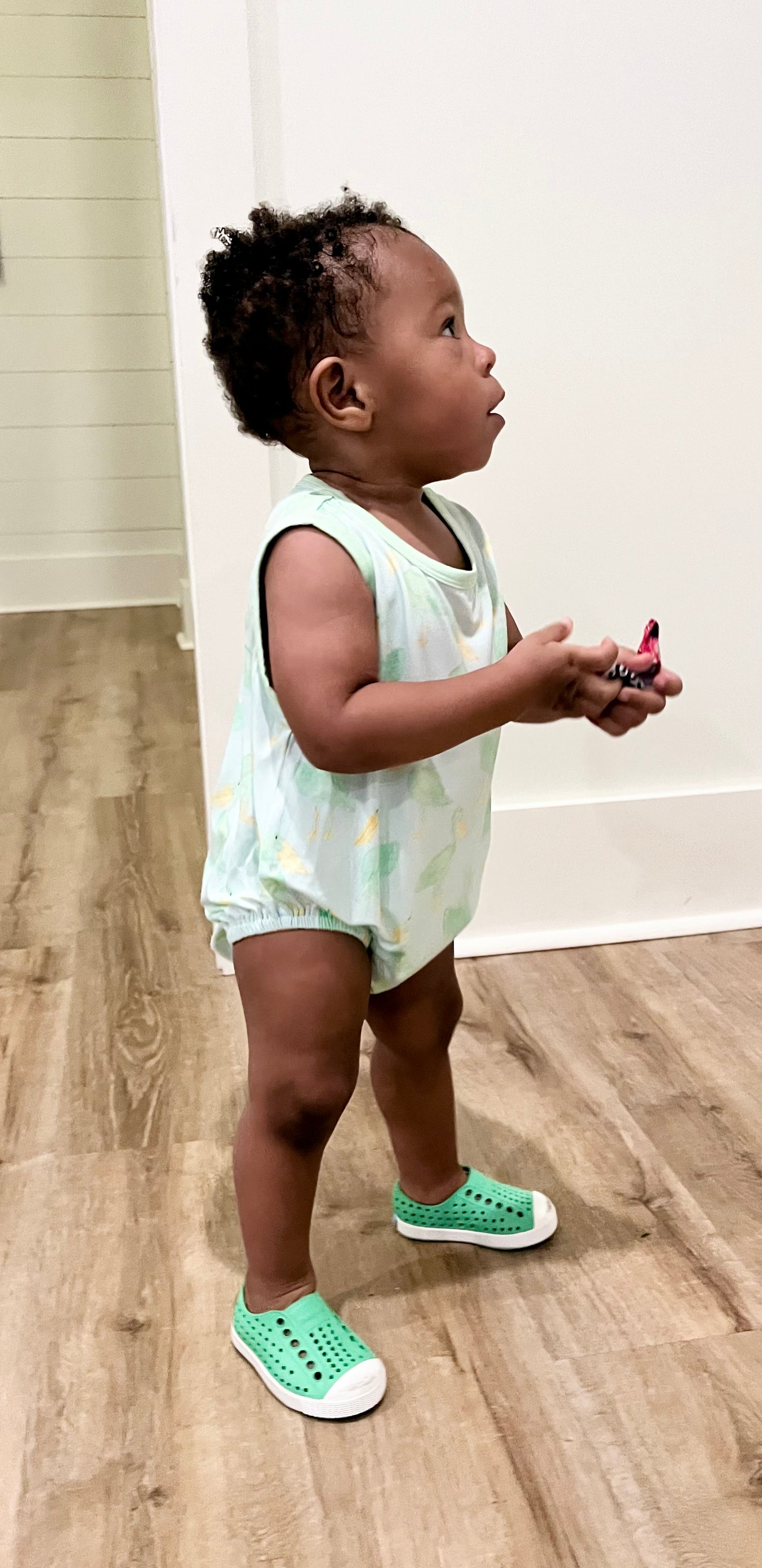 Mint Pelican Bubble Romper