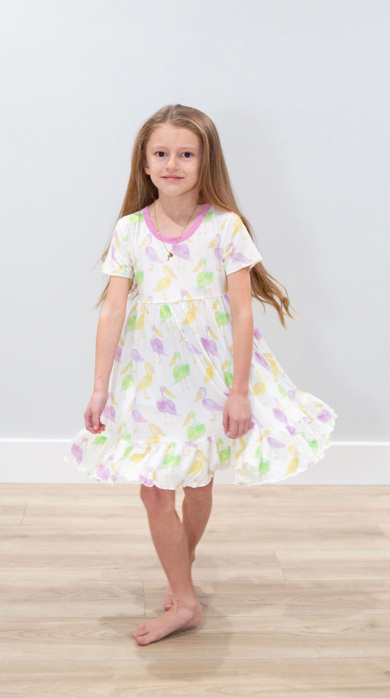 Mardi Gras Pelicans Twirl Dress