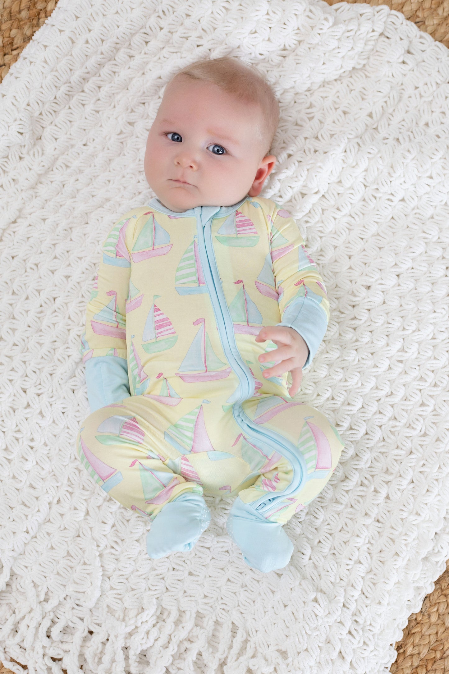 Sailboat Zipper Onesie
