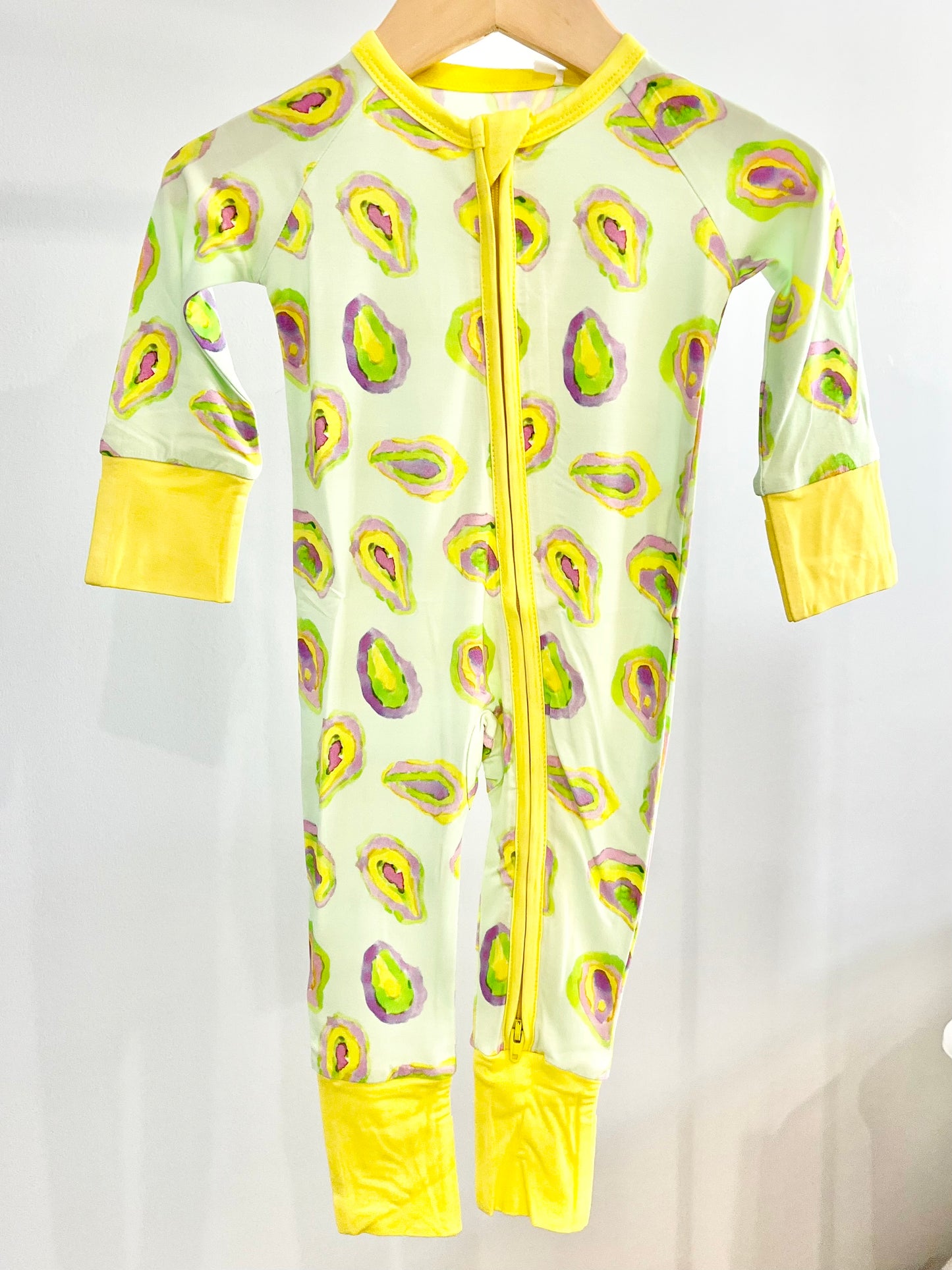 Mardi Gras Oyster Zipper Onesie