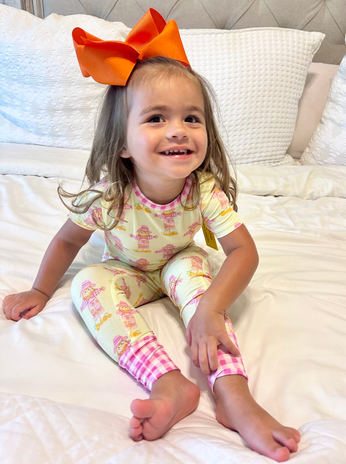 Pink Scarecrow Two Piece Pajama Set