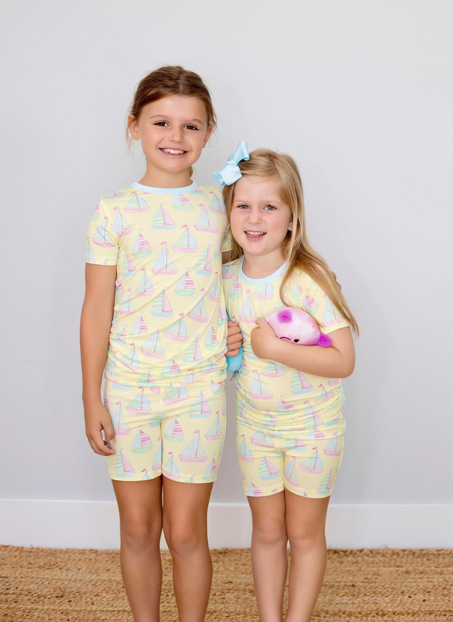 Sailboat Two Piece Pajama Short Set