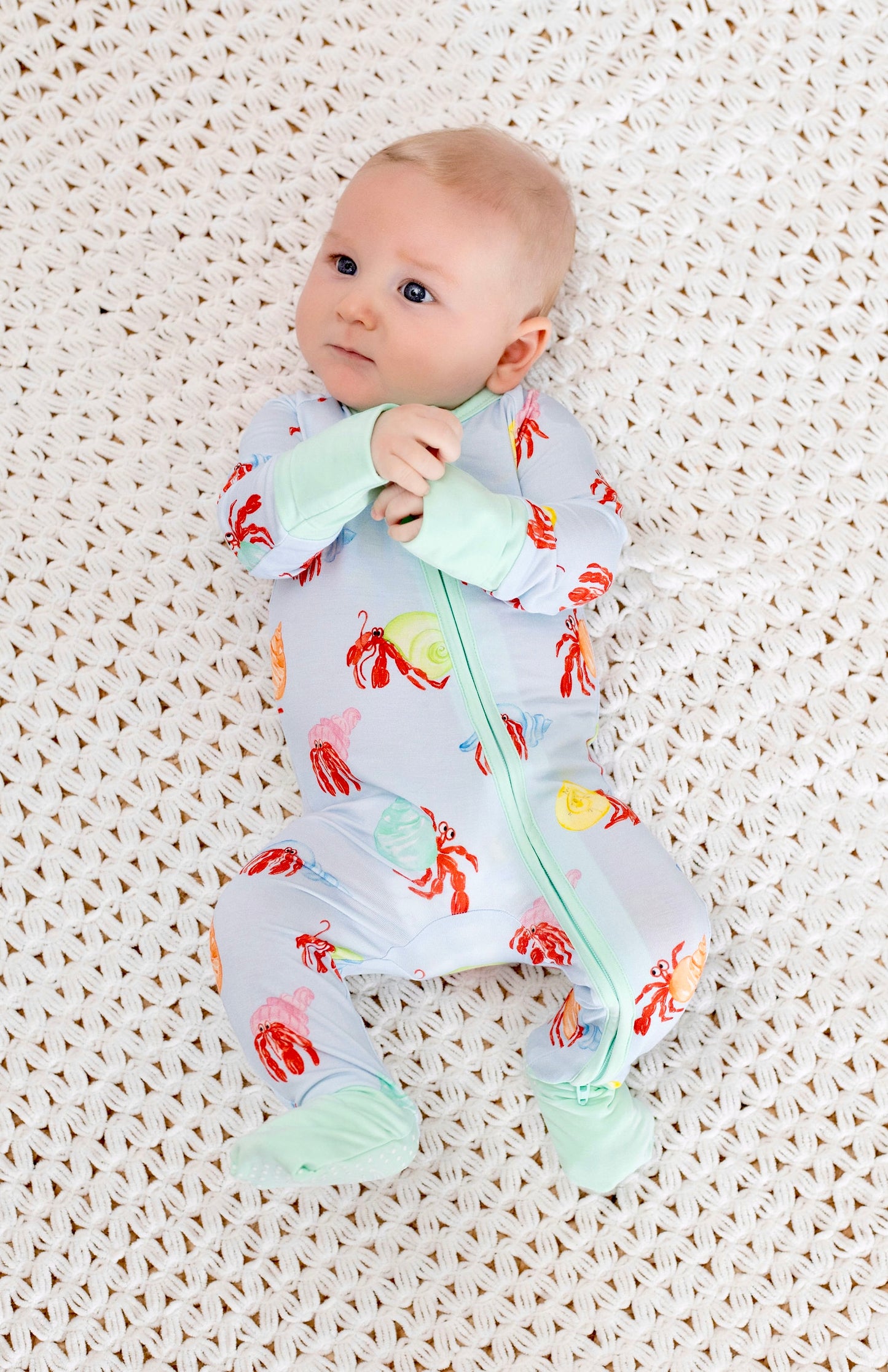 Hermit Crab Zipper Onesie