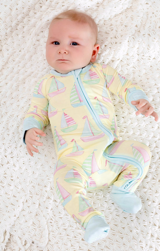 Sailboat Zipper Onesie