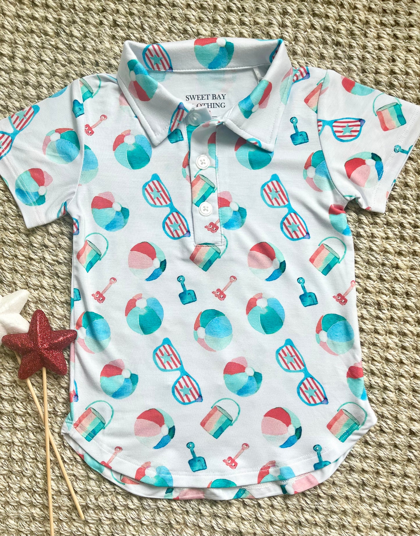 Patriotic Beach Toys Polo Shirt