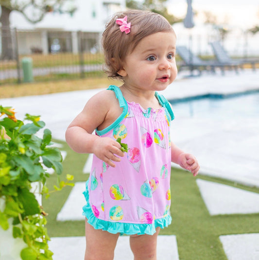 Pink Snowcones Ruffle Swing Set