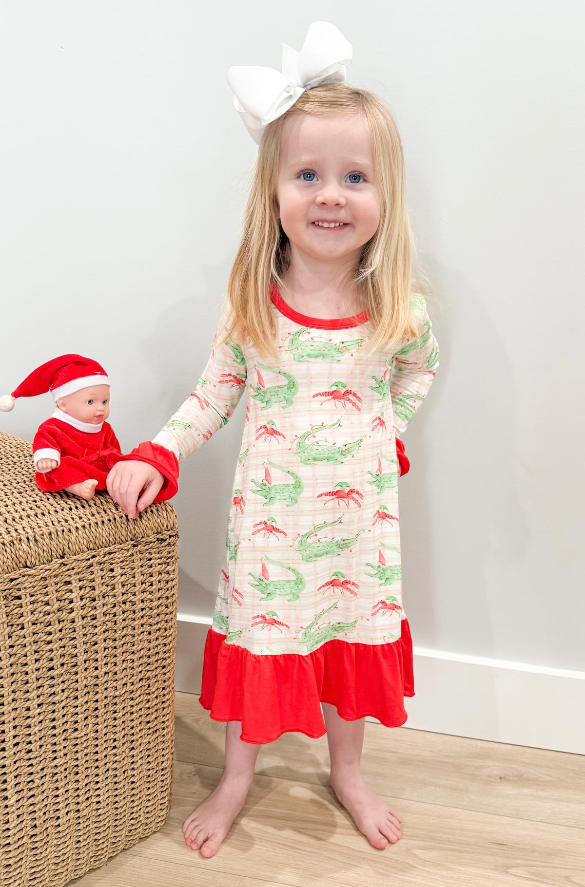 Gator/Crawfish Christmas Gown