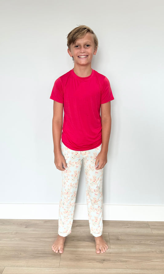 Blue Gingerbread Tween Two Piece Pajama Set