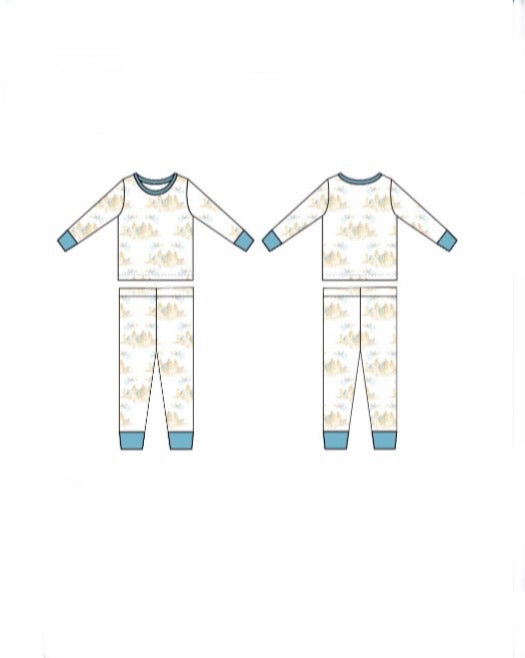 Nativity Two Piece Pajama Pants Set