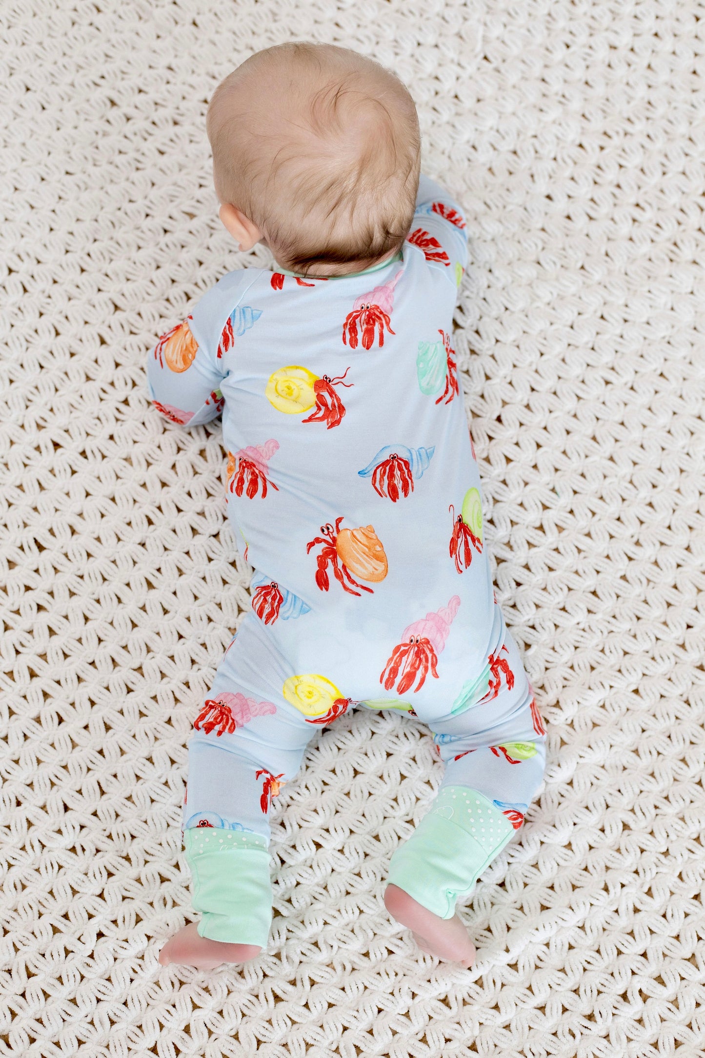 Hermit Crab Zipper Onesie