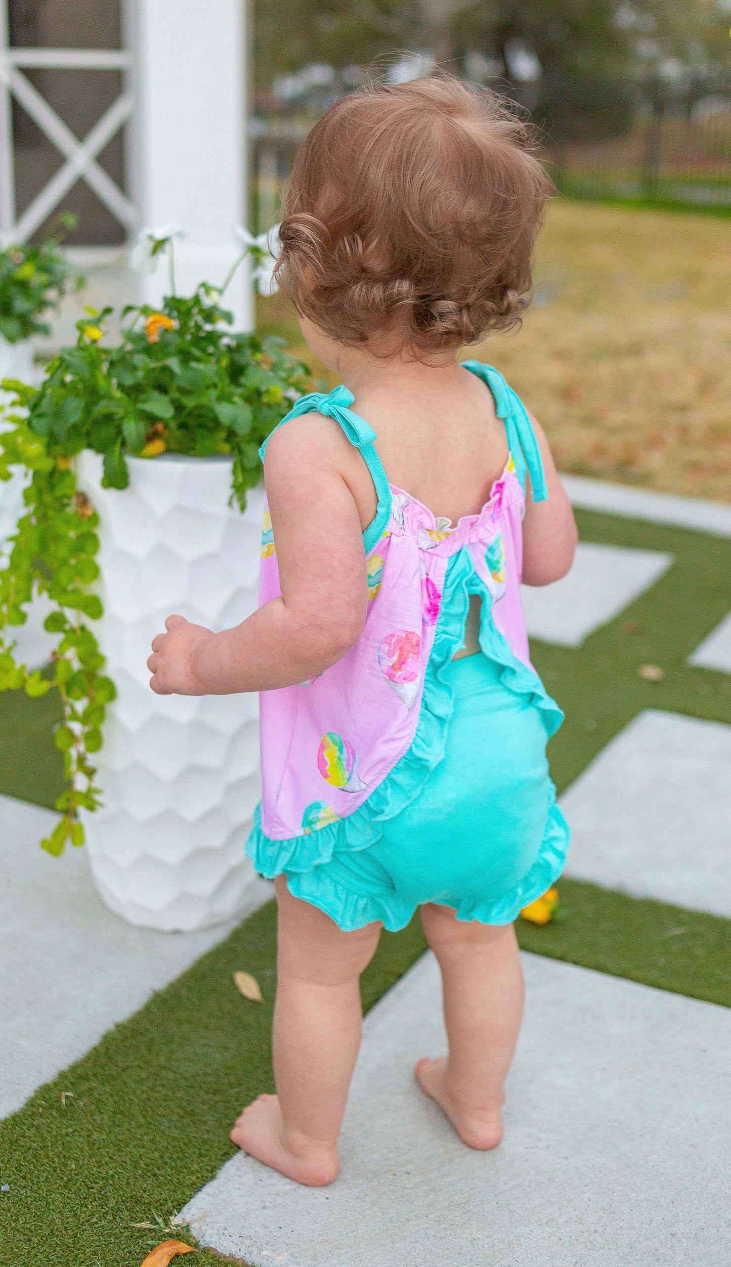 Pink Snowcones Ruffle Swing Set