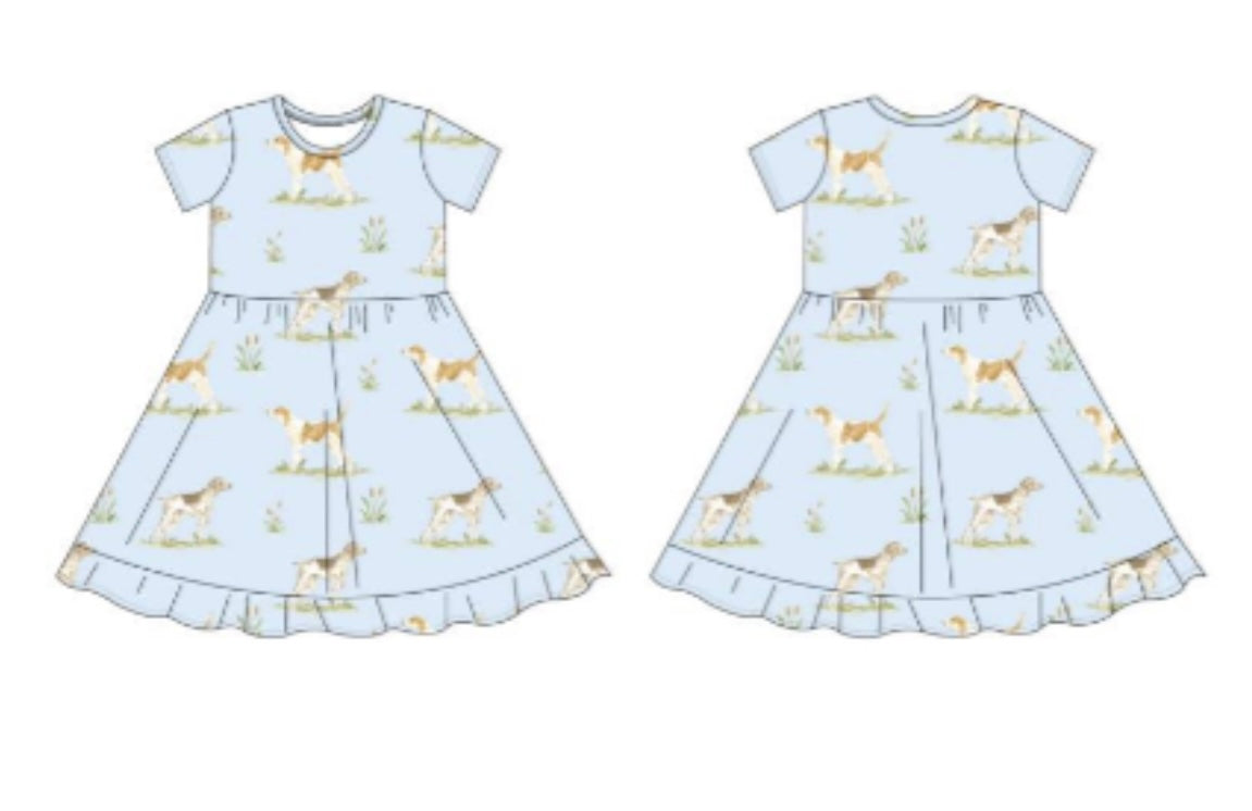 Hunting Dog Twirl Dress