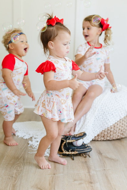 Baseball Snacks Bodysuit Twirl