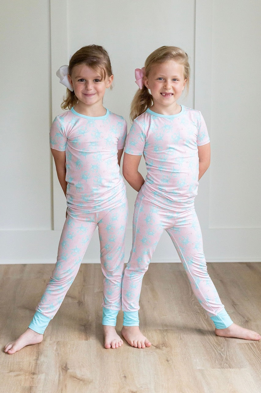 Pink/Blue Two Piece PJ Pants Set