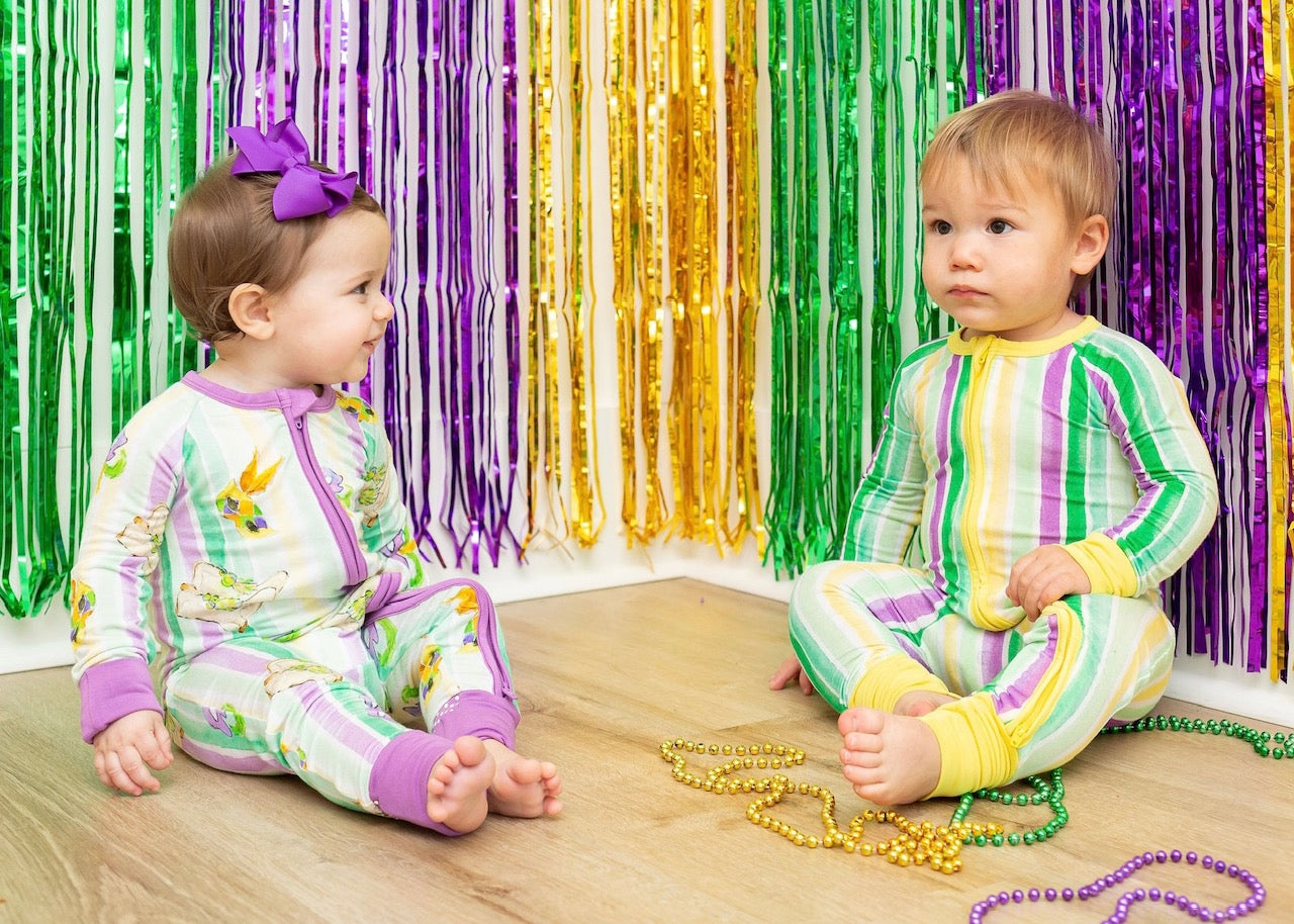 Mardi Gras Majorette Boots Zipper Onesie