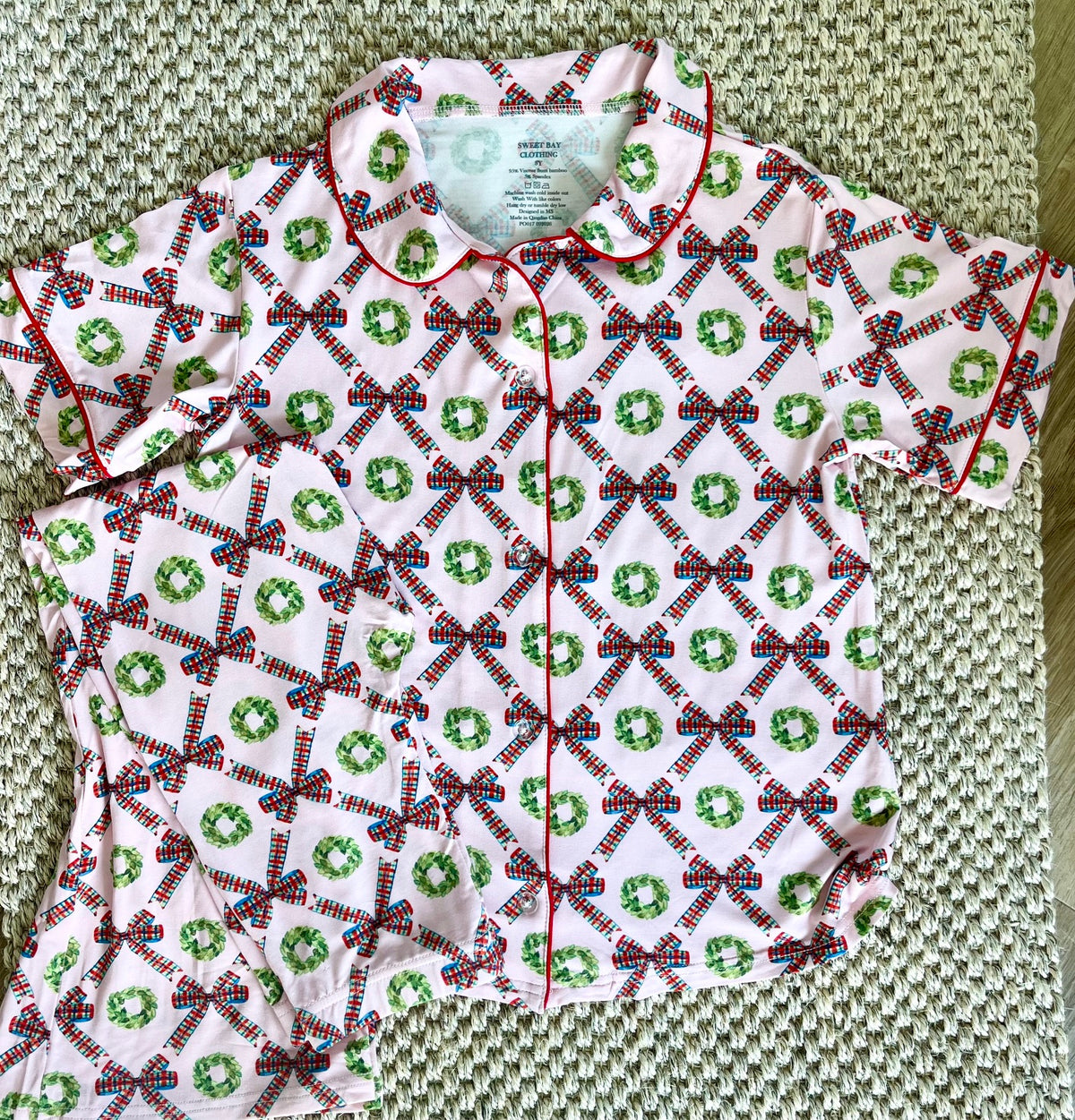 Christmas Bow Tween PJ Set
