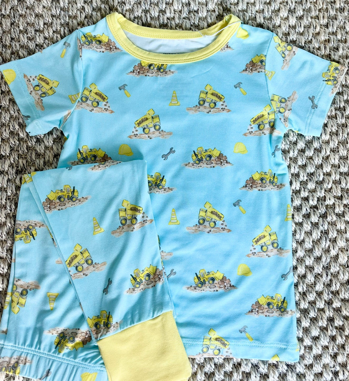 Construction Two Piece Pajama Set